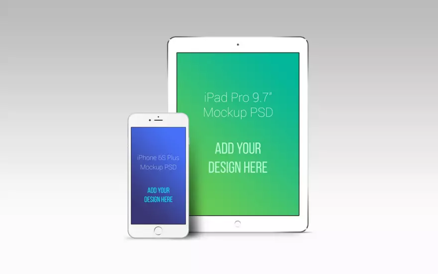 Скачать PSD мокап iPhone и iPad